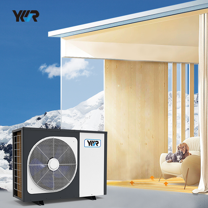 Ykr Self Developed Controllercold Climate Full Inverter Air to Water Heat Pump Air Source Water Heater Pump