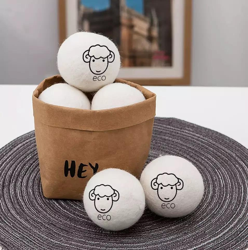 White New Zealand Organic Eco Friendly Wool Felt Dryer Ball for Laundry