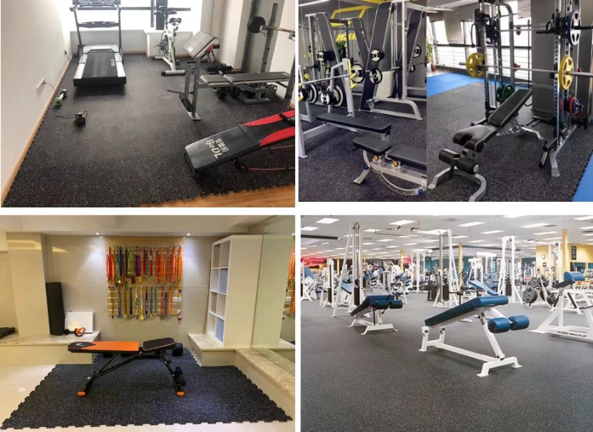 15mm 30mmgood Waterproof Heavy Duty Interlocking Gym Rubber Flooring Mat Tiles