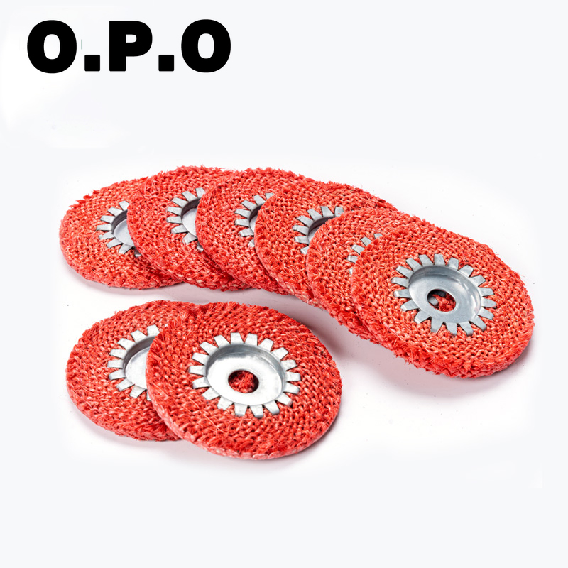 Полировальные круги 100 мм из красного льна для металла