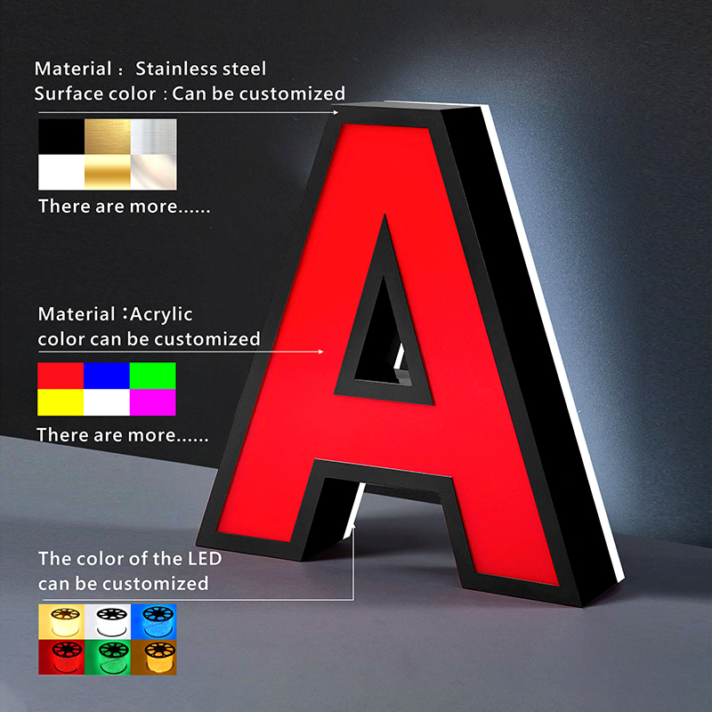 Personalized Free Design Ezd Illuminated Front and Back Lit LED Channel Letters