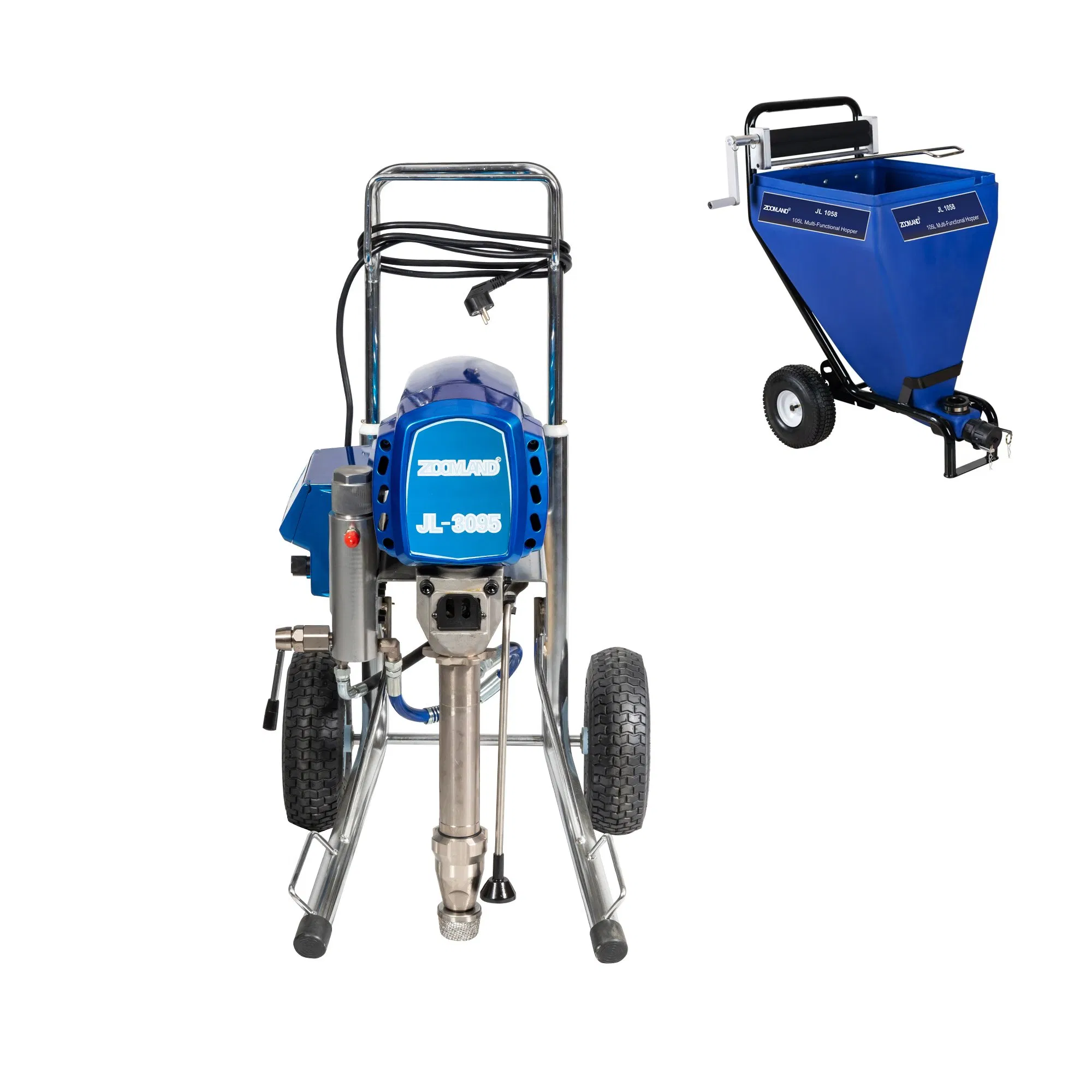 Big Flow Powerful Airless Sprayers with 105L Hopper for Contractor Painting