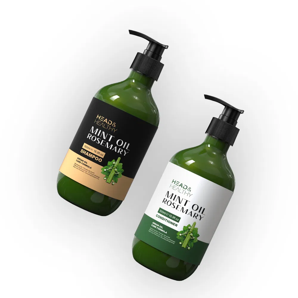 Rosemary Mint Hair Care Set: Shampoo, Conditioner, and Oil for Shine