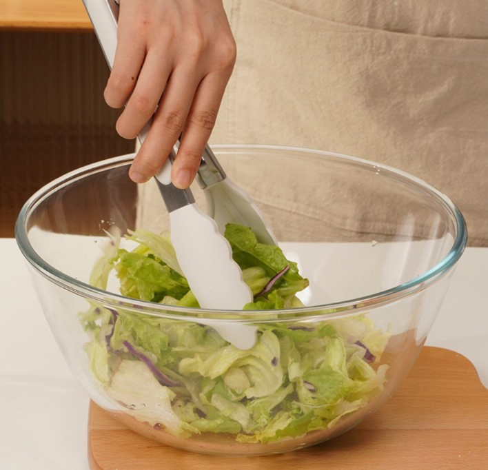 Household Microwave Oven Heat-Resistant Round Thickened Salad Instant Noodle Glass Bowl