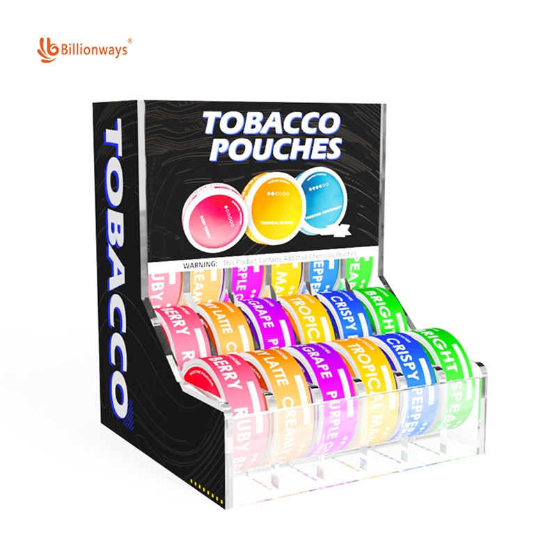 Customizable Acrylic Display Stand for Desktop Cigarette and Smoke Display