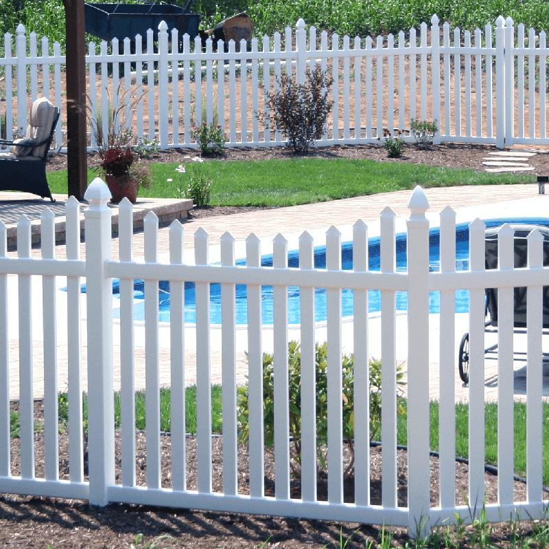 Hot Selling Vinyl Garden Fence, Outdoor PVC Picket Fence, Plastic House Yard Fence with Picket