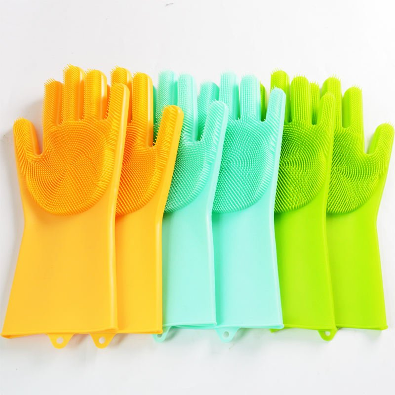 Versatile Reusable Silicone Gloves for Home Cleaning Solutions