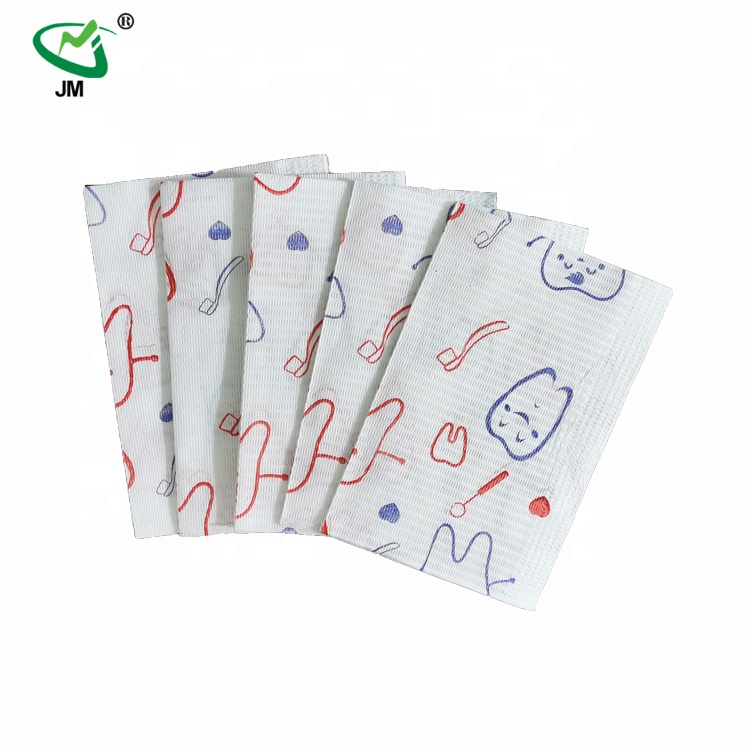 High Quality Dental Waterproof Colorful Disposable Use Consumable Dental Bibs Medical Surgical Drapes