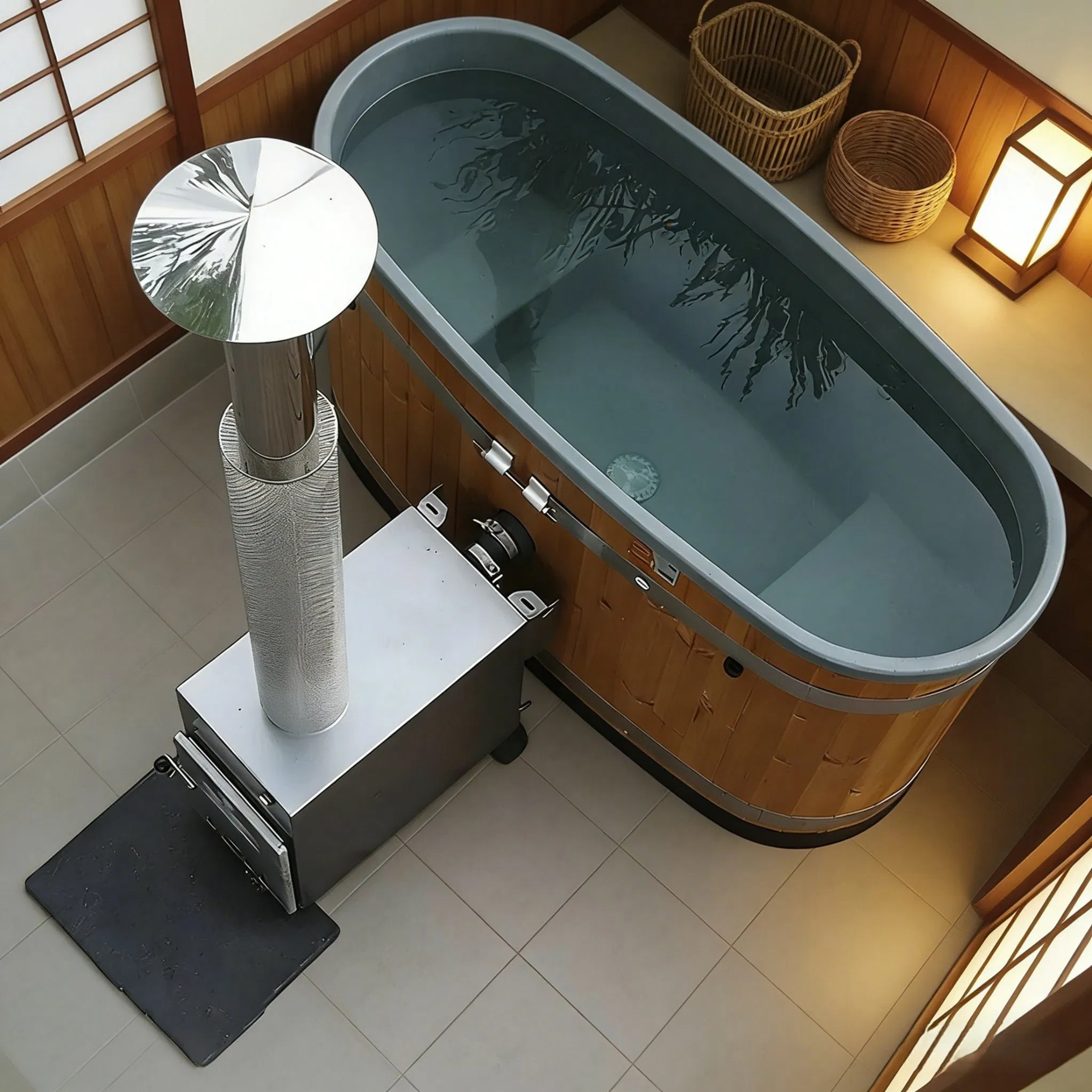 Деревянная купель SPA BODA для двоих с гидромассажем