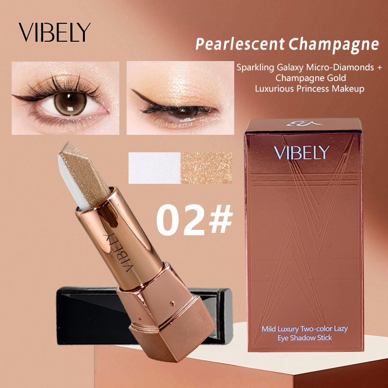 Wholesale Two Color Eyeshadow Stick Glitter Shimmer Highlighter Eye Shadow Stick