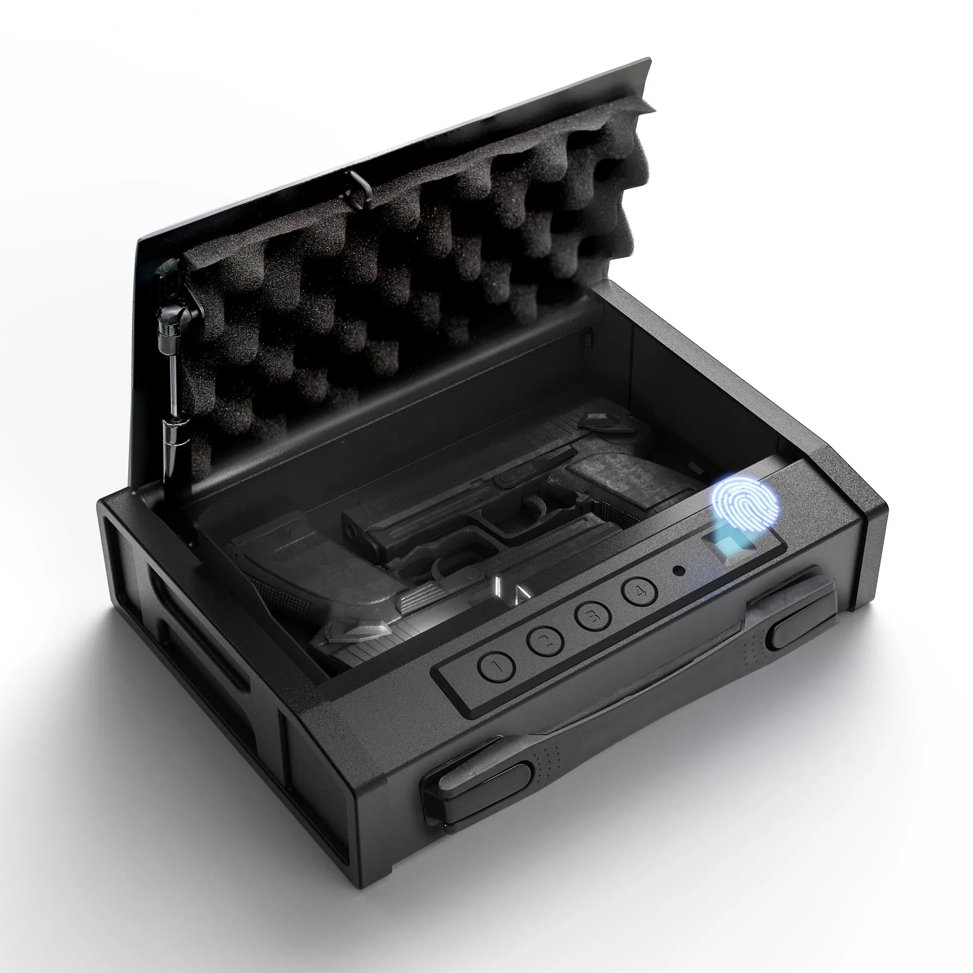 Portable Small Metal Quick Access Portable Biometric Gun Safe for Gun