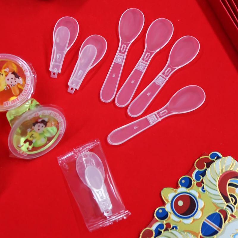 Food Grade PP Spoon Folding Ice Cream Spoon Plastic Spoon Set