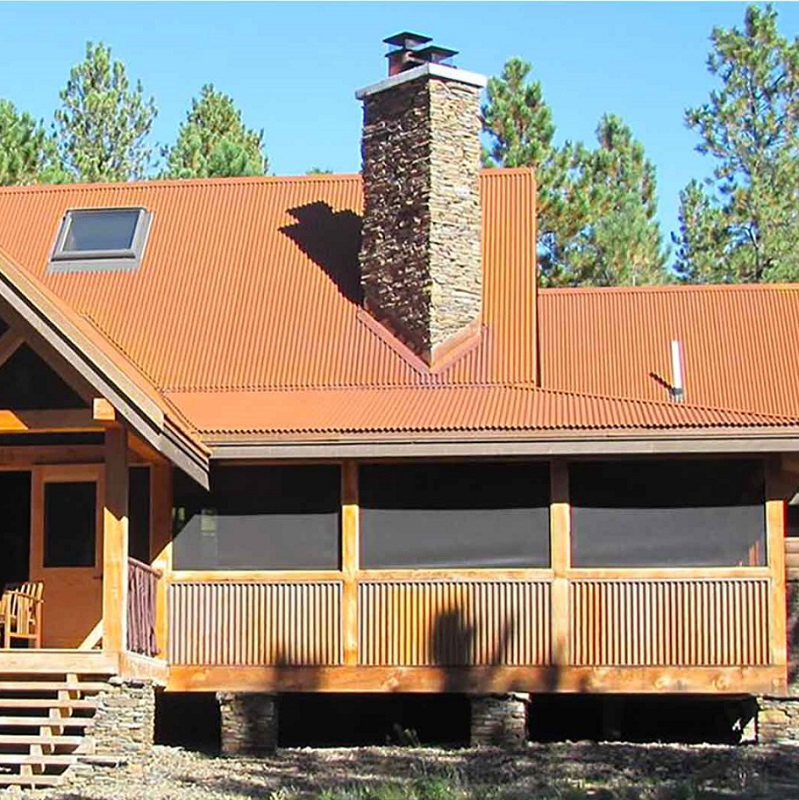 Corrugated Corten Weathering Steel Metal Roof Sheet Siding Rusted Wall Panels