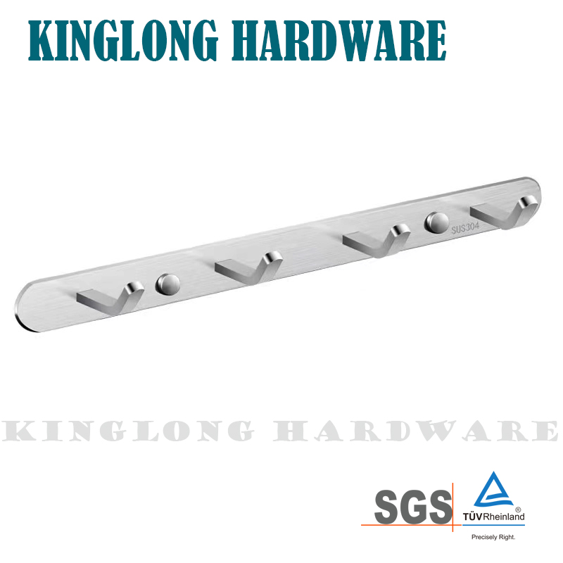 Stainless Steel Bathroom Hardware Shower Room Kitchen Wall Hanging Over Door Clothes Towel Rack Hooks