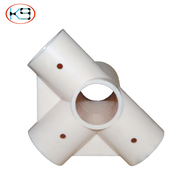 Plastic Joint ABS Joint 3 Ways Beige Plastic Pipe Clamp