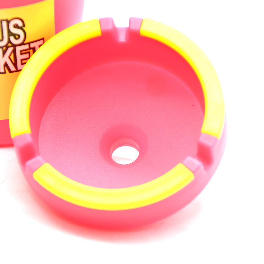 Funnel-Shaped Plastic Portable Car Ashtray with Night Light Double-Layered Plastic Car Ashtray