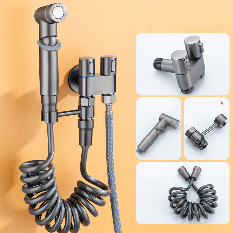 Chrome Plated Brass 1 Inlet 2 Outlets Angle Valve - Multifunctional Dual Outlet Water Control Valve for Bathroom & Kitchen