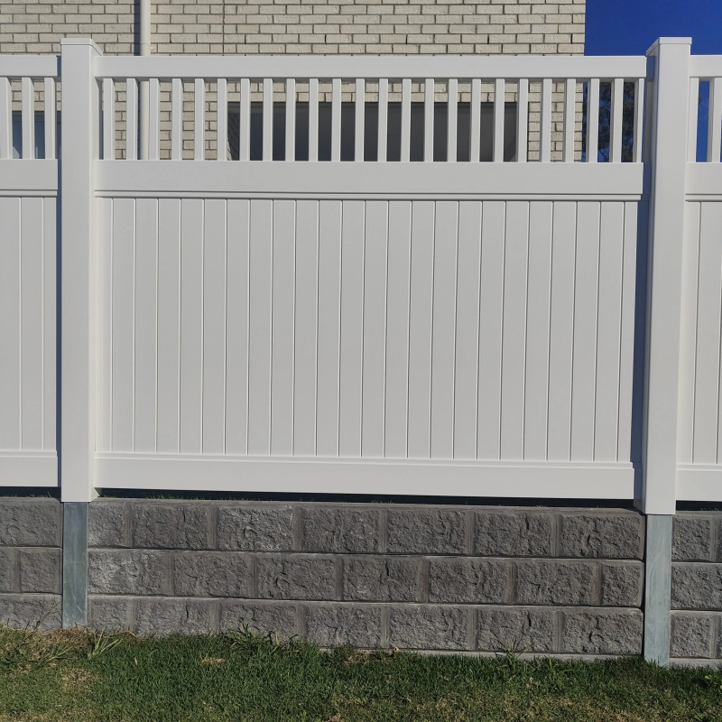 Hsj Heavy Duty Vinyl Privacy Fence Plastic UV Resistant Easy to Assemble 8X8 PVC Panel Farm Fence Garden Privacy White PVC Privacy Fence