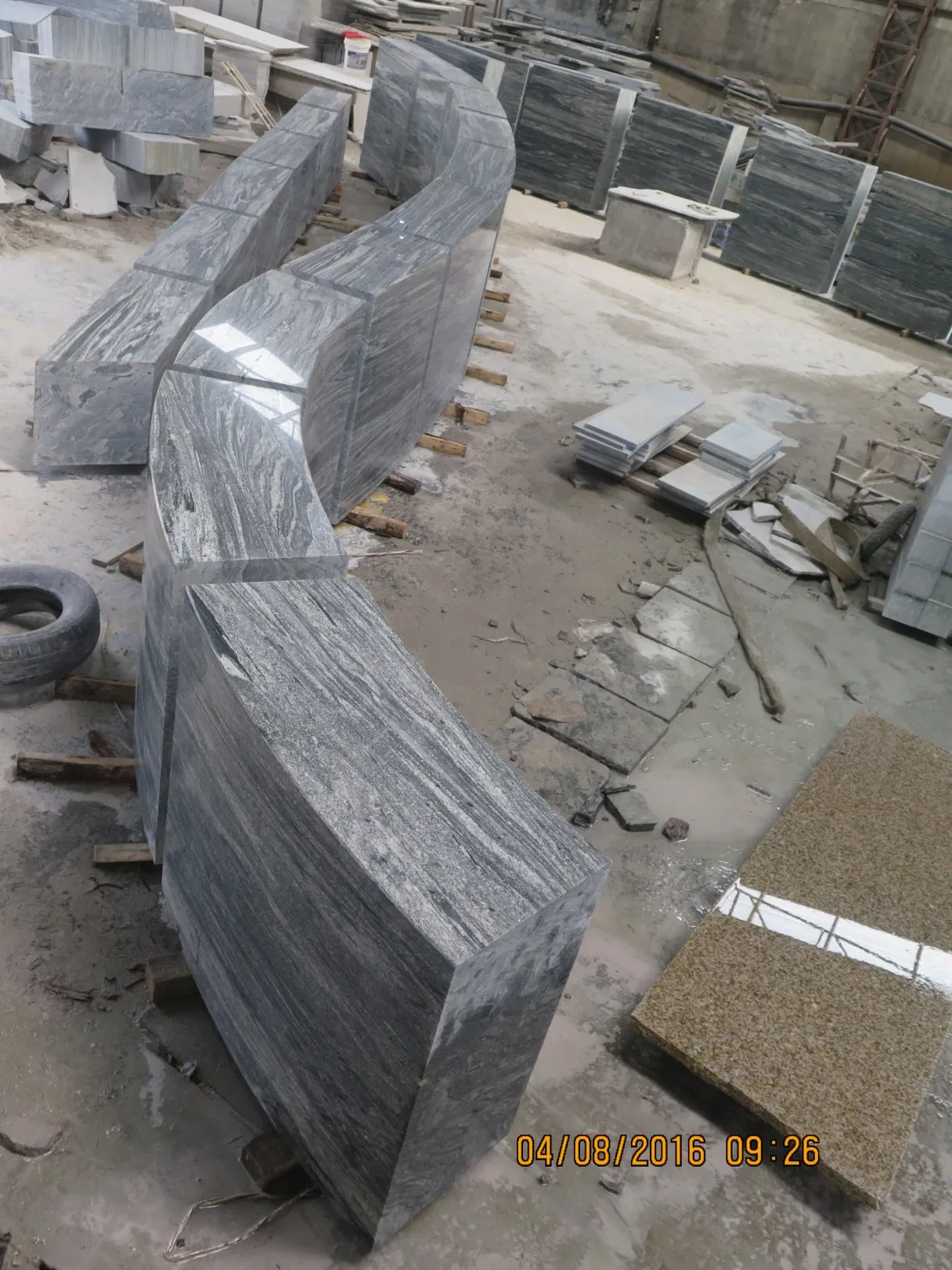 White and Black Granite Tiles