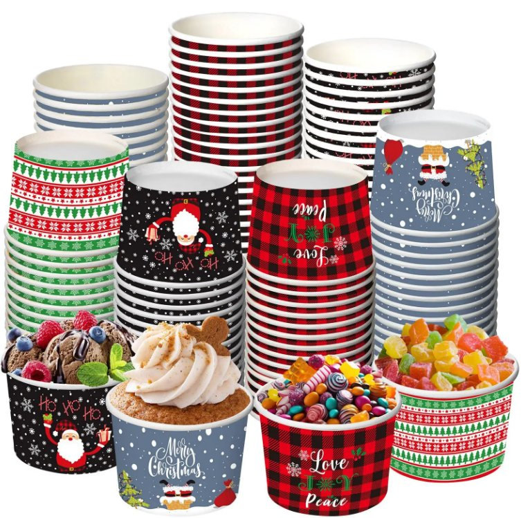 Disposable Merry Christmas Synthetic Paper Cup Raw Material