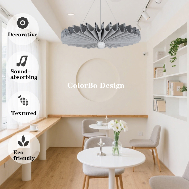 Modern Felt Ceiling Light Lamp Shade with Sound Absorbing Noise Reduction