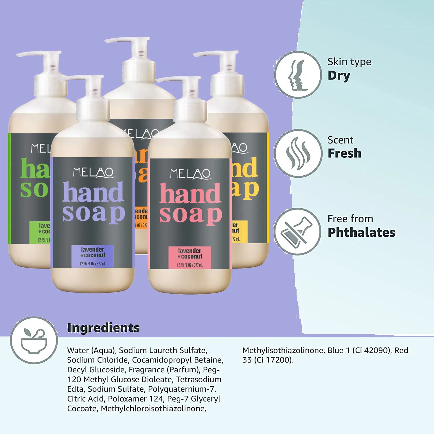 Custom Handwash Whitening Hand Wash Organic Fragrance Hand Soap