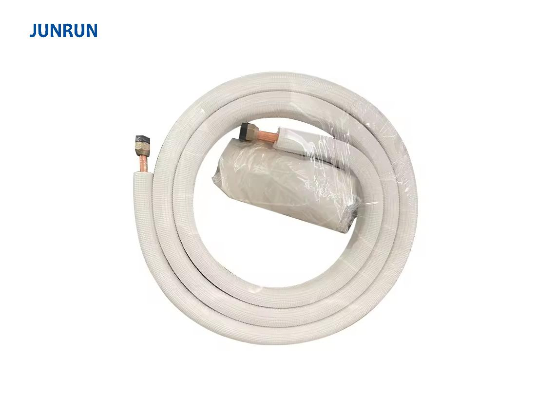 1/4"X1/2" 16FT Copper Ductless Mini Split Line Manifold Gauge Compressor HVAC Spare Parts Tools Flaring Tool Clamp Meter AC Connection Set Insulated Kit