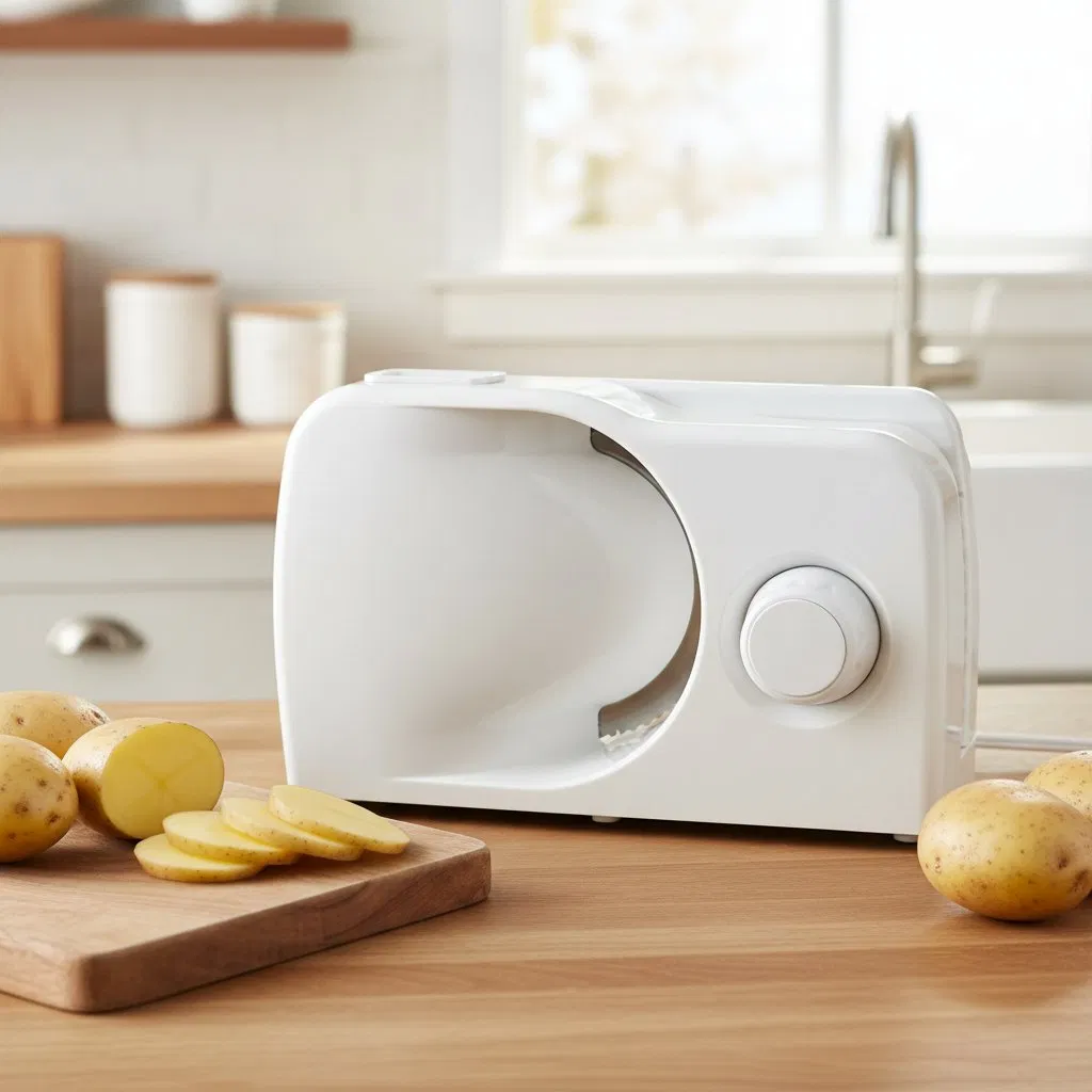 Electric Meat Slicer for Home Use 150W 3-Speed, Fold-up Design with Safety Thumb Guard & on/off Button, Max Cut 15mm