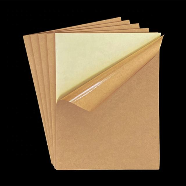 Cheap High Quality Label Yellow Self Adhesive Kraft Sticker Paper