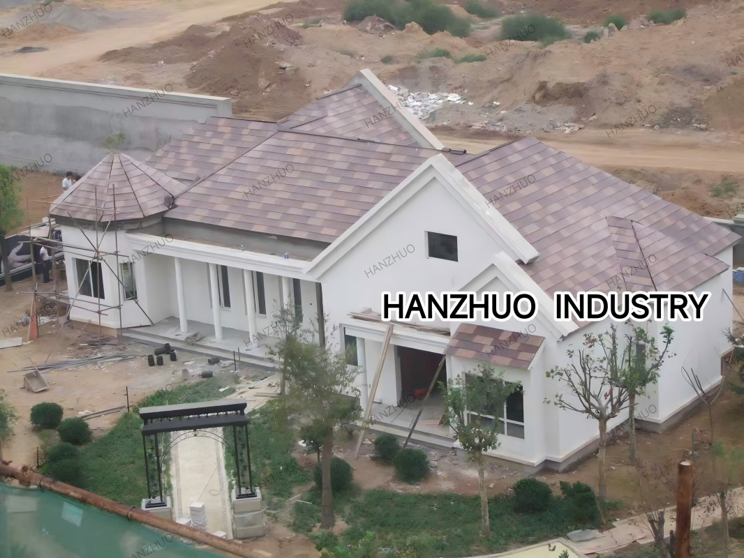 Synthetic Cedar Shake Tile Durable Wind Resistant Fireproof Waterproof Roof Tile