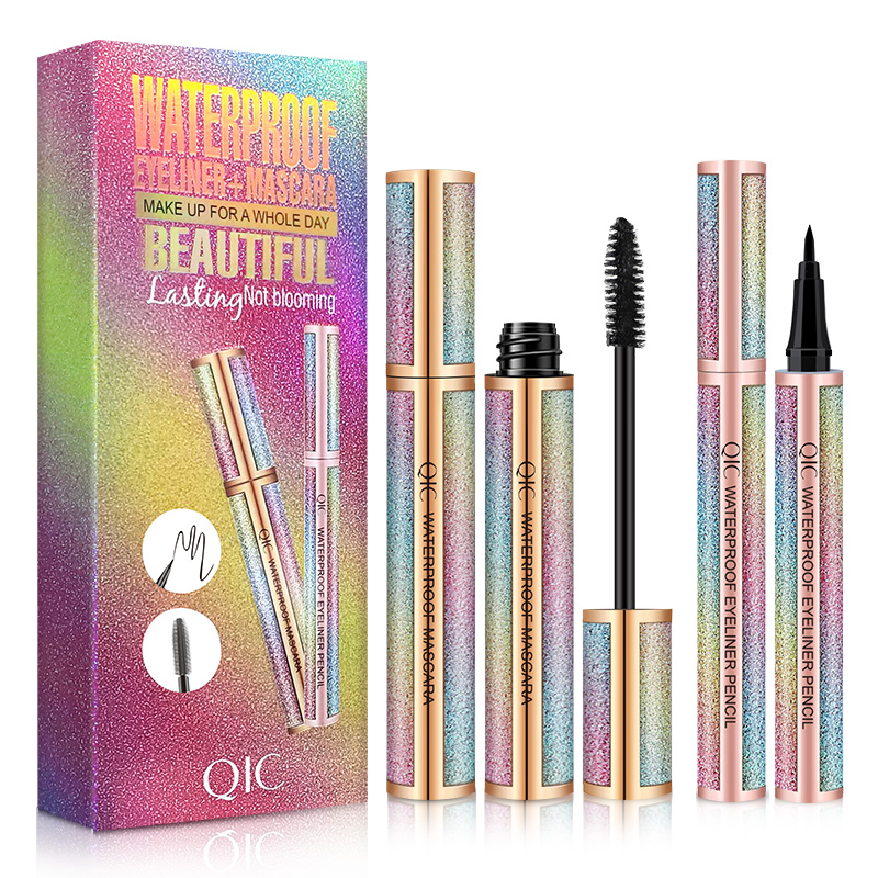 Hot Selling New Eyeliner Easy to Color Matte Waterproof Liquid Black Eyeliner and Mascara Set