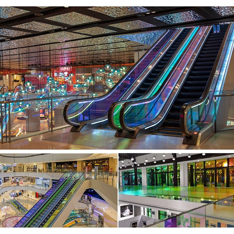 Building Decoration Colorful Chameleon Red Blue Rainbow Glass Sticker Window Tint Dichroic Glass Window Film