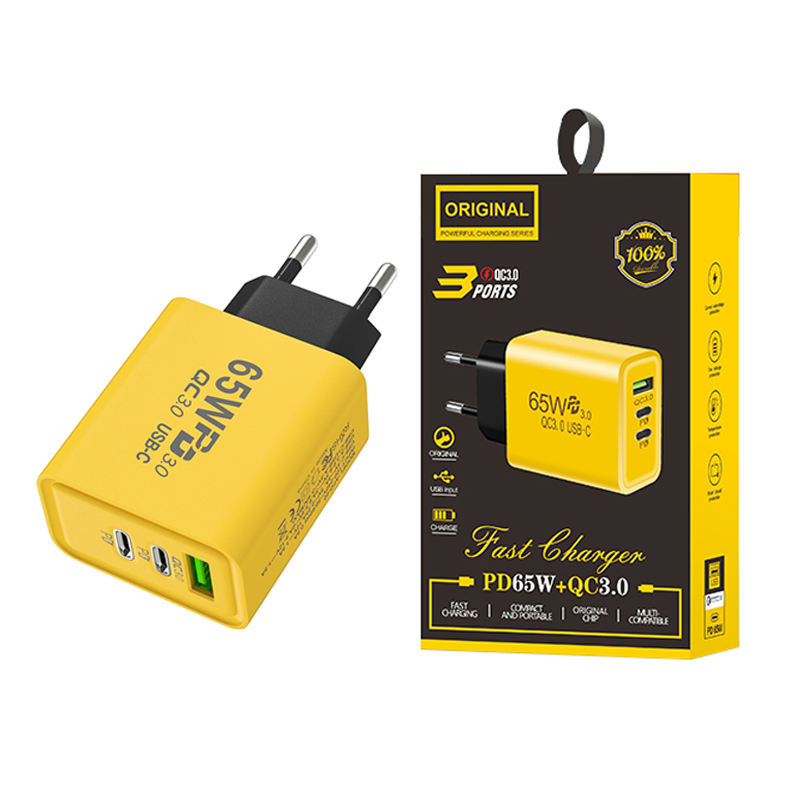 Зарядное устройство 65W Type-C с 3 портами USB-C