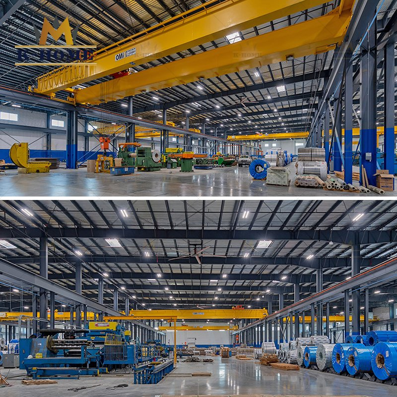 Crane Supporting Pre Engineered Prefabricated Industrial Metal Steel Structures Buildings with Overhead Cranes