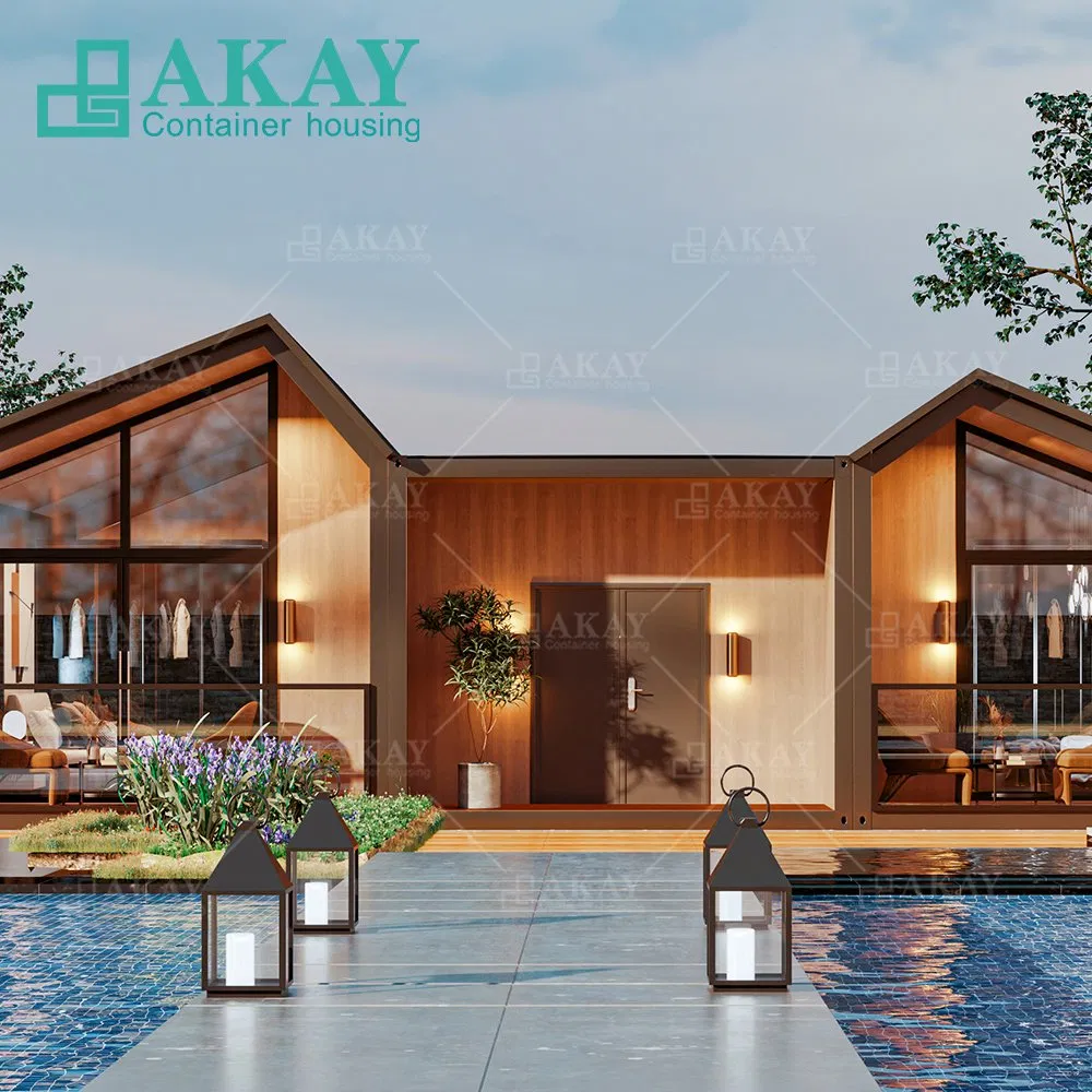 20FT 40FT Earthquake-Resistant Capsule House Triangular Prefab 3 Bedroom Steel Villa Casa Modular Prefabricated House