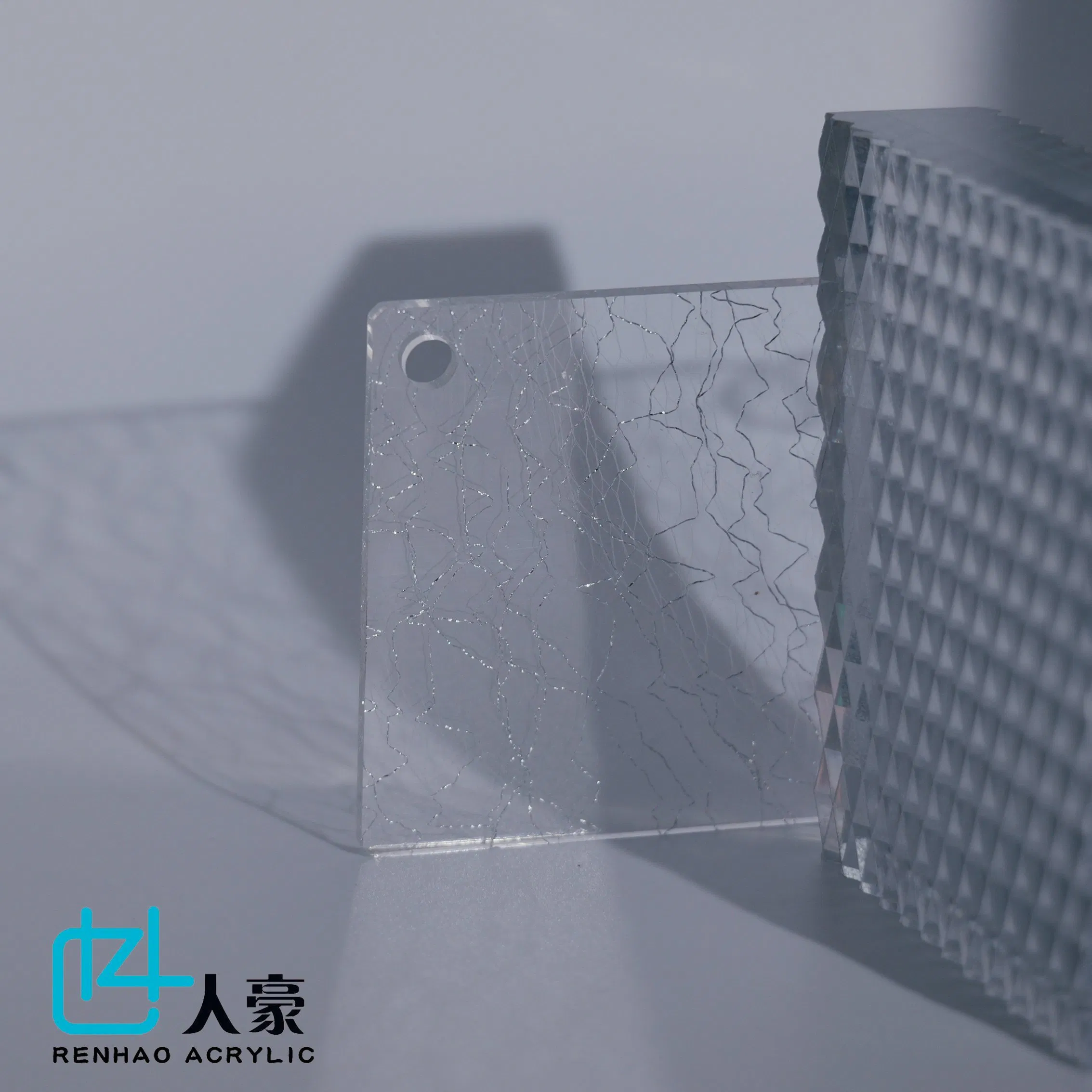 Special Corrugated (Textured) Acrylic Sheets Sheet for Advertising with Silver Thread Texture Surface