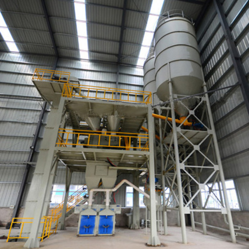 Professional Putty and Dry Mortar Mixing Plant with Twin Shaft Mixer
