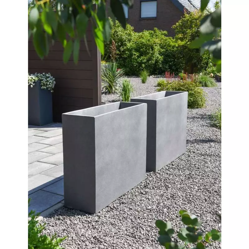 Горшок для растений прямоугольный стекловолокно глина