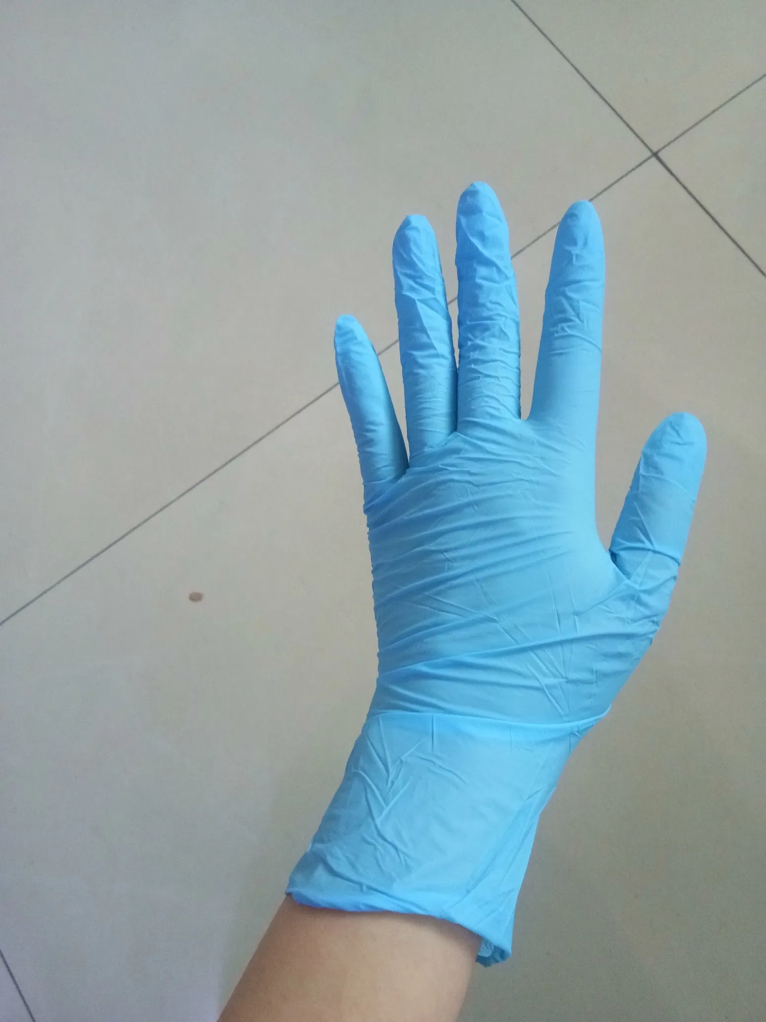 Nitrile Coated Disposable Medical Supplies Blue Examination Hand Glove Food Use Household Protective Exam Gloves Powder Free in Work & Safety