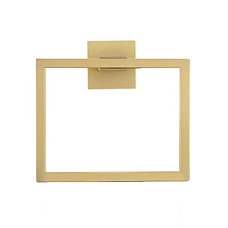 Gold Adhesive Bathroom Accessories Set Hand Towel Ring Stainless Steel Bath Towel Hoop Hanger Holder