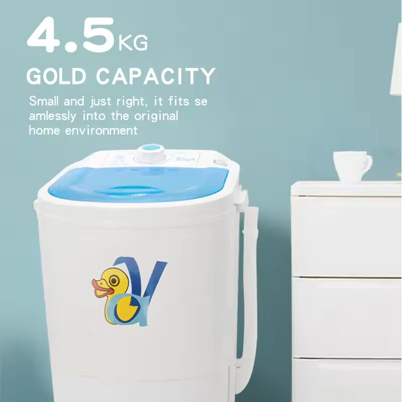 Portable Mini 4.5kg Semi Automatic Laundry Machine Single Tub Compact Washing Machine