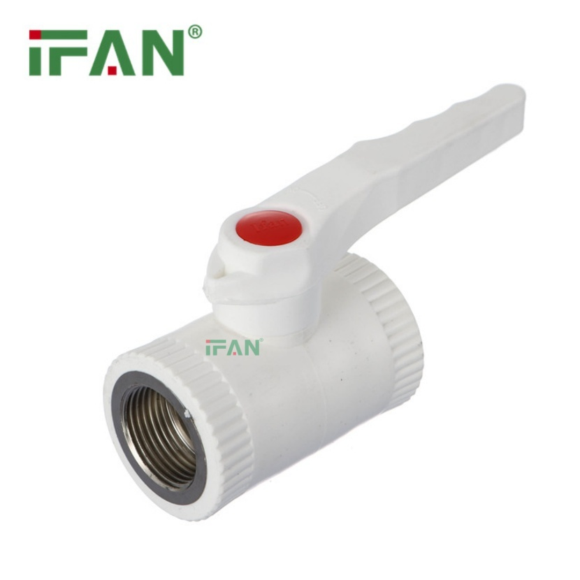 Ifan High Pressure PPR Fittings 20-32mm PPR Brass Ball Valve 50mm PPR Ball Valve
