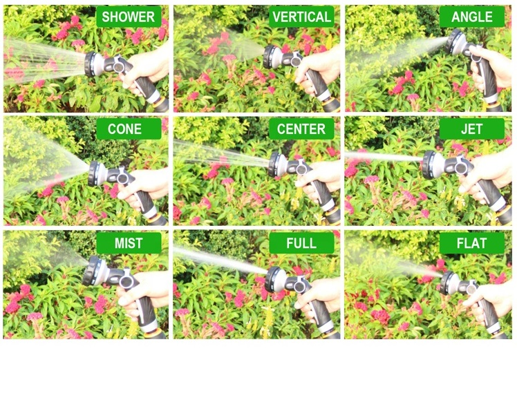 Multi Function High Pressure Metal Garden Water Spray Hose Nozzle