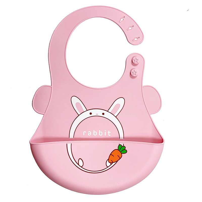 OEM Food Grade Healthy Waterproof Silicone Baby Feeding Bibs