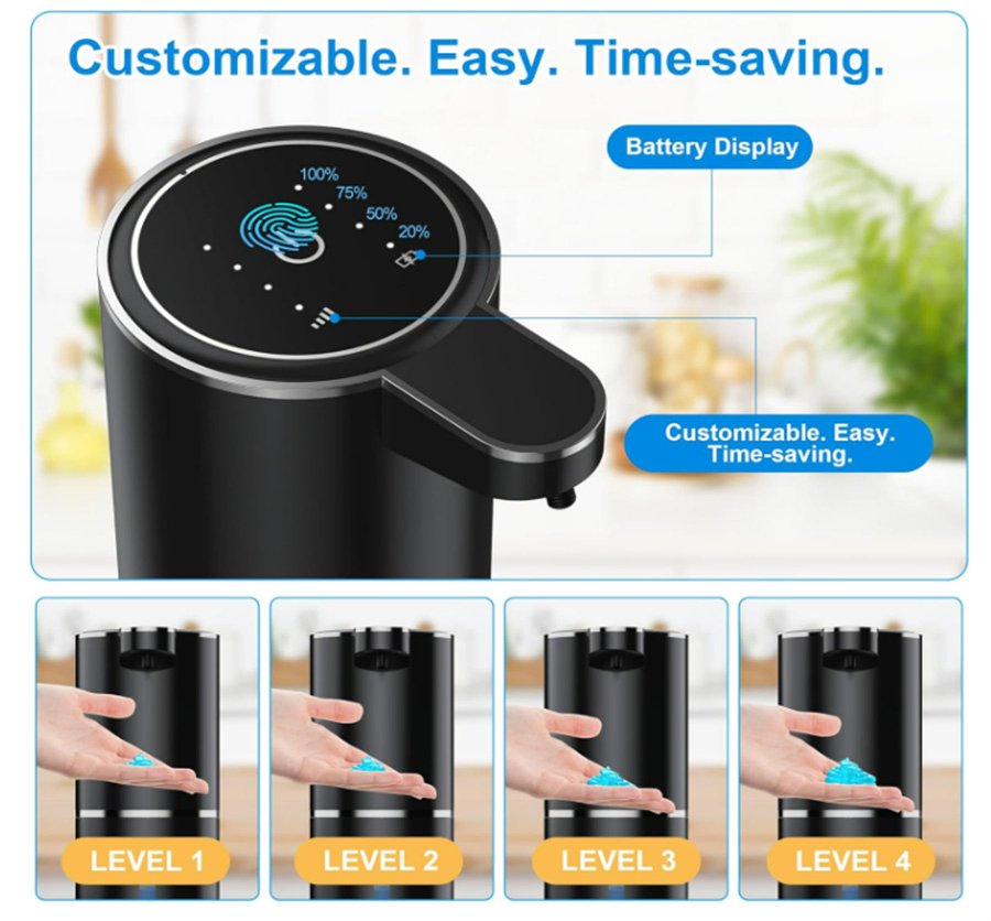 Automatic Touchless Wall Mount Liquid Soap Dispenser for Kitchen and Bathroom