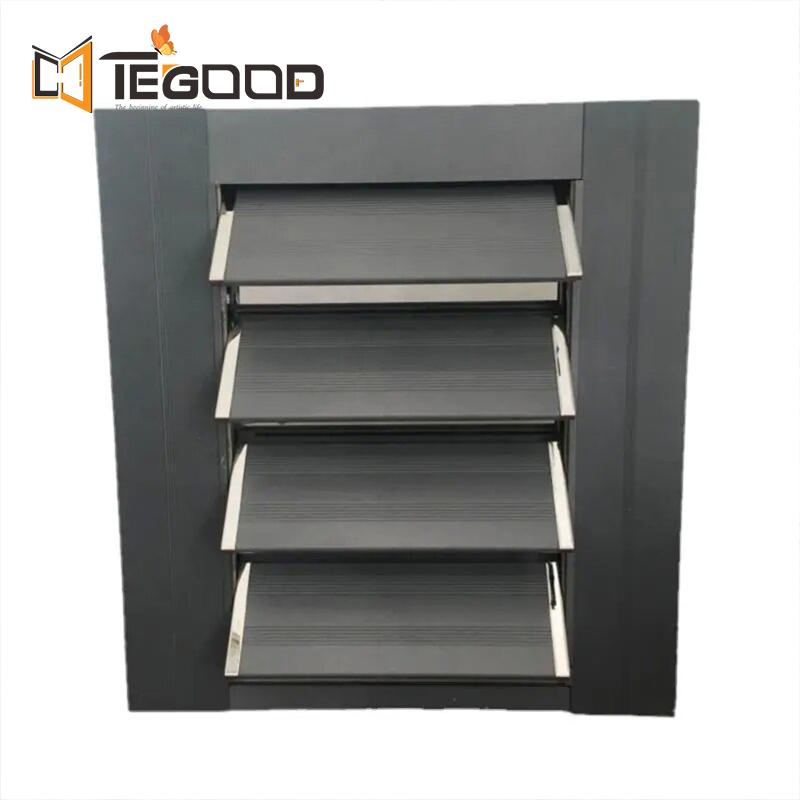 Extruded Aluminum Aerofoil Louver Blade Fins for Motorized Windows