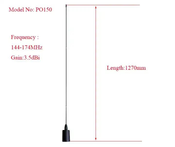 Антенна автомобильная Diamond PO-150 100Вт, усиление 3.5dBi