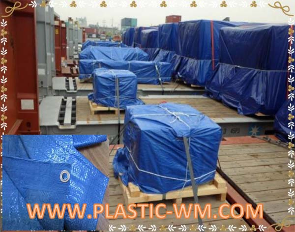 150GSM 3000# Waterproof Blue Sheet Tarpaulin PE Tarp