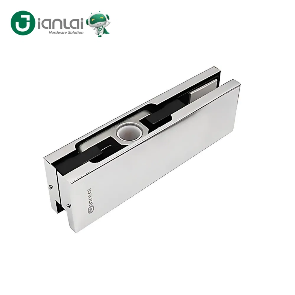 Stainless Steel Office Glass Partition Hardware Matt Black Top Patch Fitting