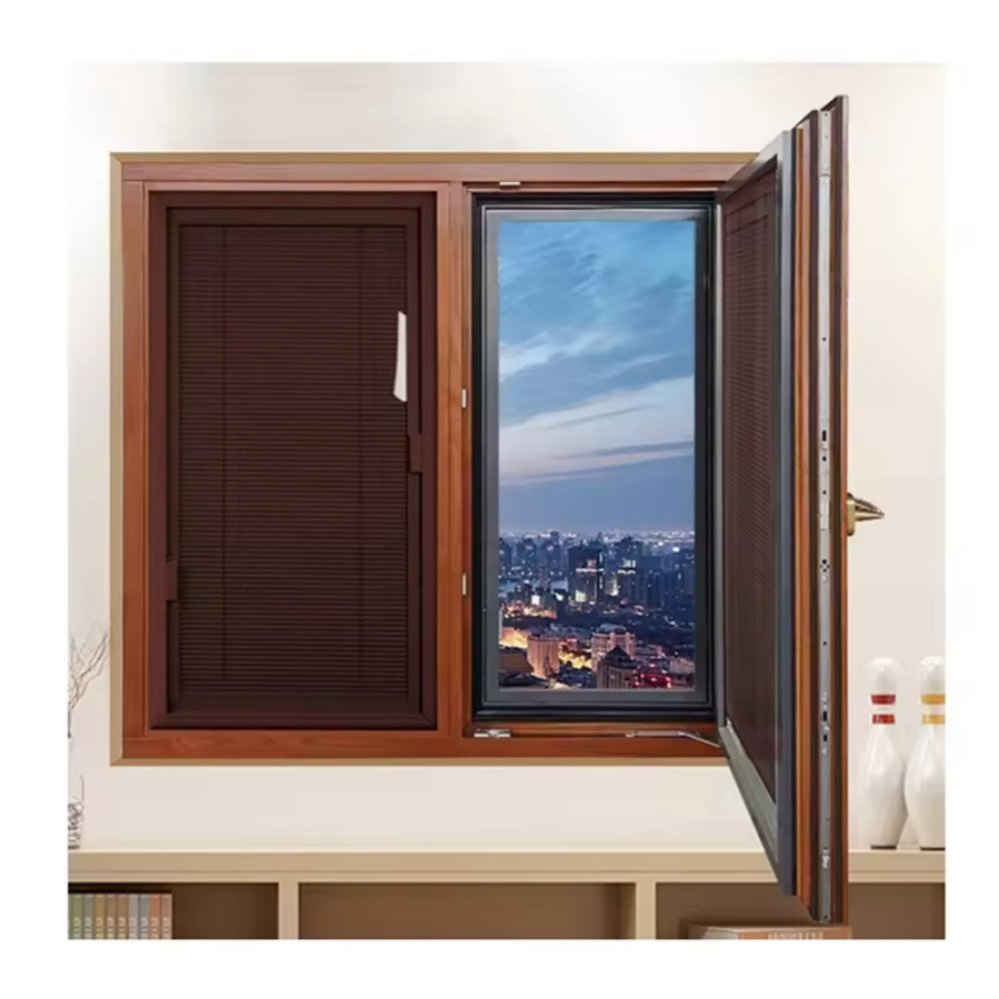 Manufacture Customized Size Single Glass Integral Magnetic Built-in Blinds